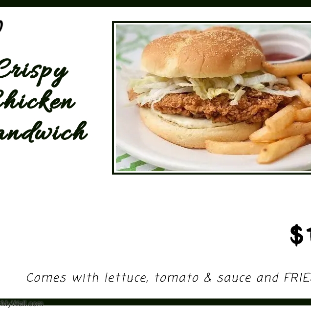 Chicken Sandwich w fry